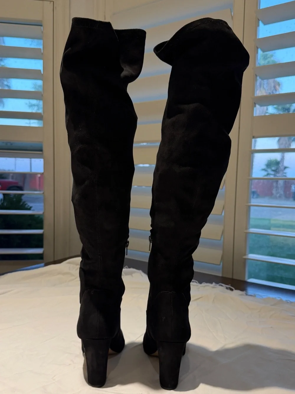 Madden Girl Black Over-the-Knee Block Heel Boots